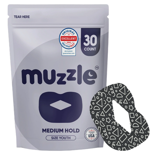 Devtest - Muzzle® Mouth Tape for Youth (Medium Hold) – 30 Count