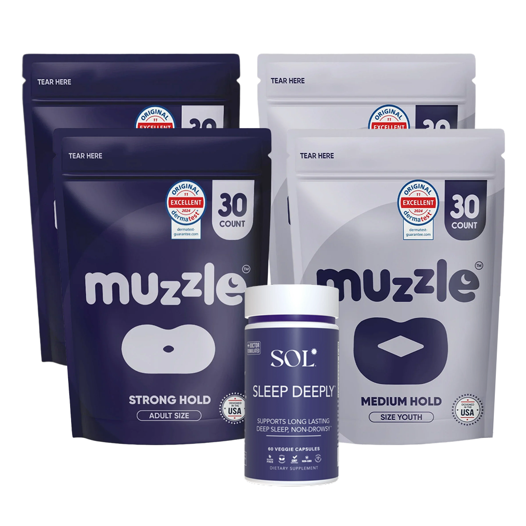 2 Mouth Tapes for Adult + 2 Mouth Tapes for Kids + Sol Nutrition