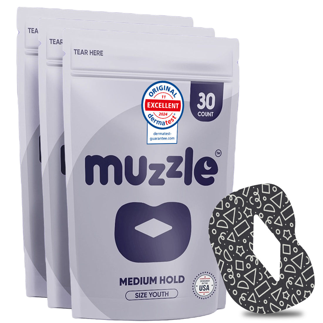 Muzzle® Mouth Tape For Kids (Medium Hold)