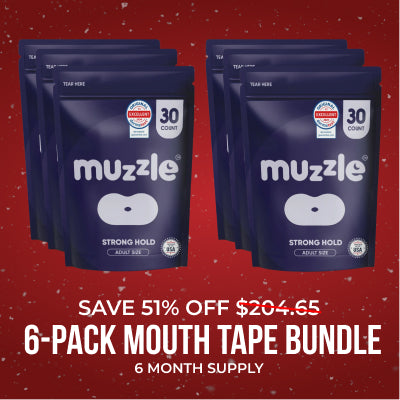 Muzzle® Mouth Tape for Adults (Strong Hold) 6-pack