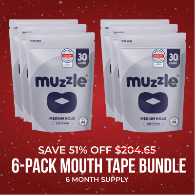Muzzle® Mouth Tape For Youth (Medium Hold) 6-pack
