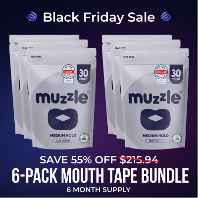 Muzzle® Mouth Tape For Youth (Medium Hold) 6-pack