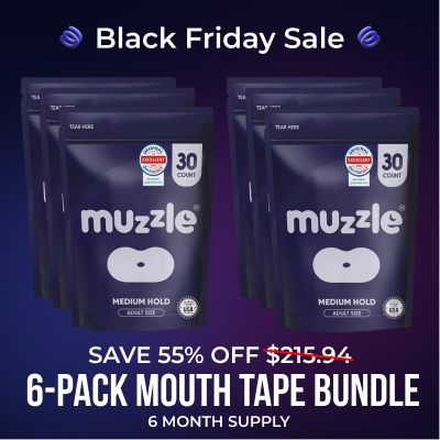 Muzzle® Mouth Tape for Adults (Medium Hold) 6-pack