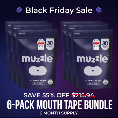 Muzzle® Mouth Tape for Adults (Strong Hold) 6-pack