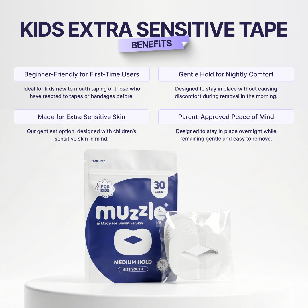 Muzzle® Mouth Tape For Kids (Extra Sensitive)